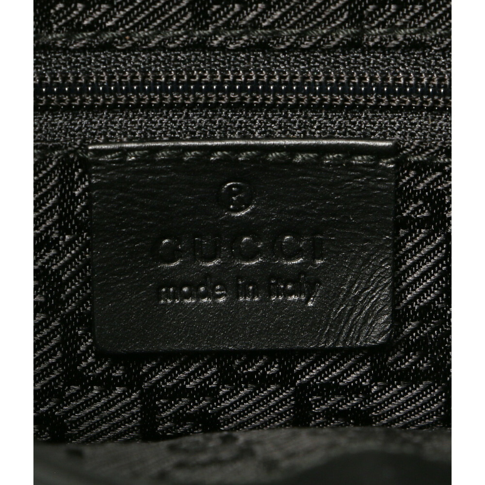 Gucci black canvas leather shoulder bag prominent square G logo - Picture 3 of 6